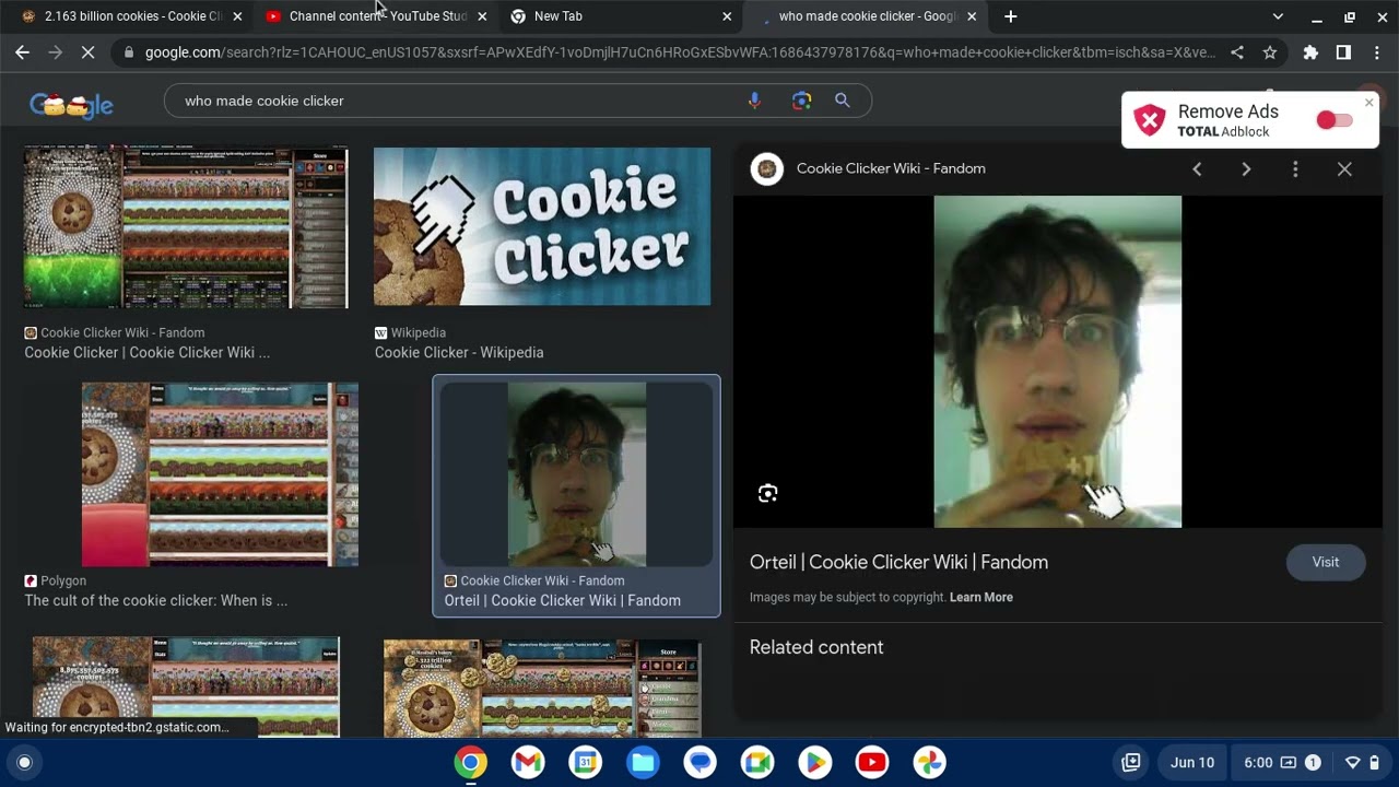 playing cookie clicker 